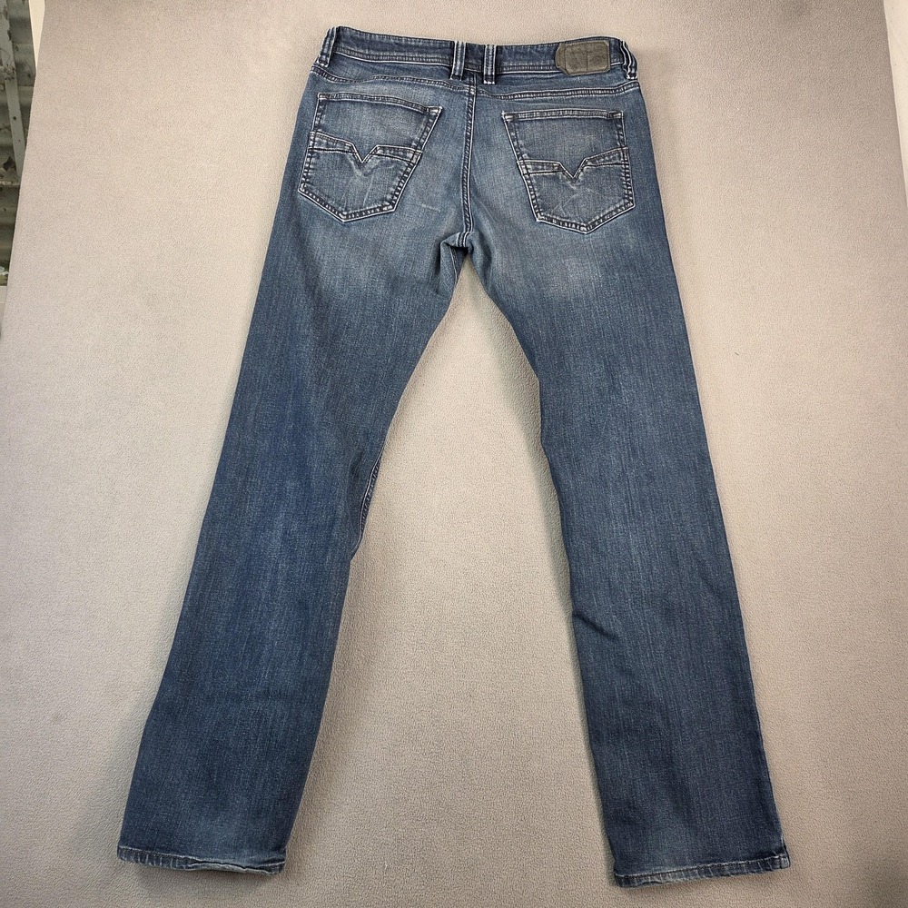 Diesel Larkee Relaxed Jeans Mens 31x34 Blue Stretch Comfort Straight Denim - Picture 2 of 11